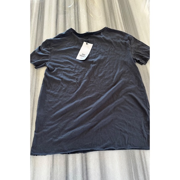 ZARA TRAFALUC Basic T-Shirt Charcoal S NWT - Picture 5 of 5